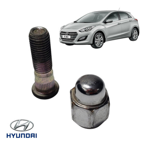 Parafuso De Roda Prisioneiro Com Porca Hyundai I30 2015 Orig