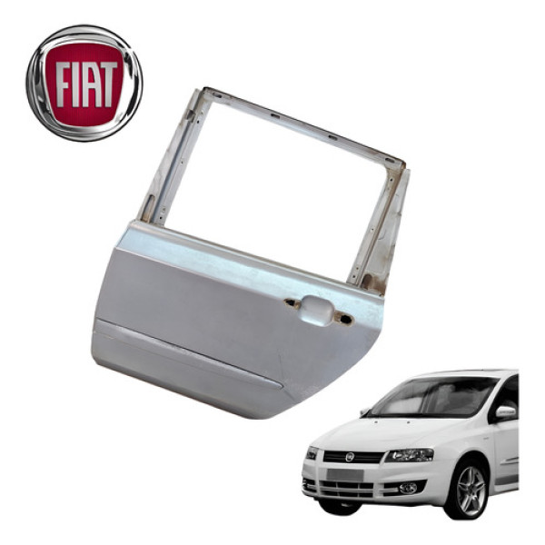 Porta Traseira Esquerda Fiat Stilo 1.8 Connect 2005 Original - Traseira - Esquerda - Cinza