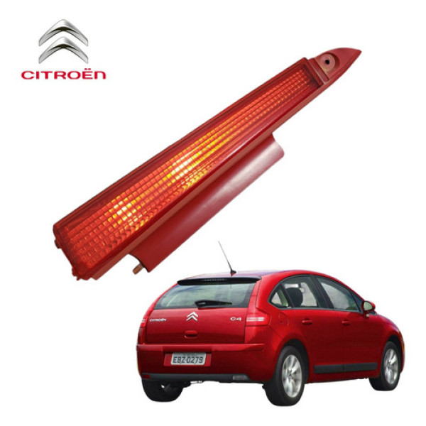 Aplique Lanterna Traseira Esquerda Citroën C4 Hatch 2013 Vermelho