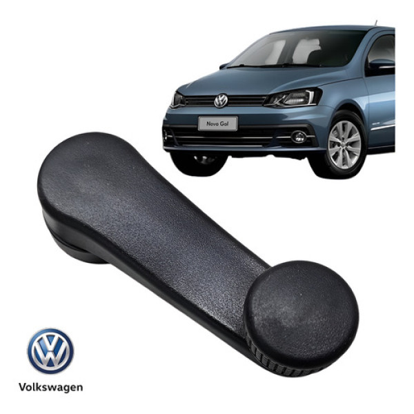 Manivela Vidro Vw Gol Saveiro Voyage 1.6 2017 A 2021 Orig Preto