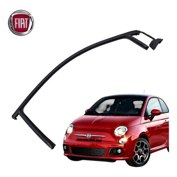 Borracha Canaleta Porta Esquerda Externa Fiat 500 2012 2015 Preto