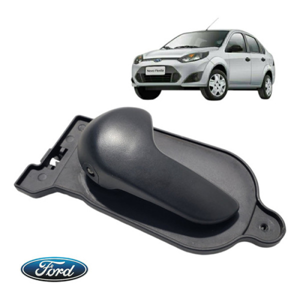 Maçaneta Interna Traseira Esquerda Ford Fiesta 2010 A 2012 Preto Dianteira/traseira