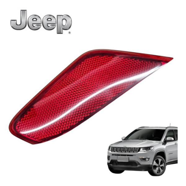 Refletor Olho Gato Direito Parachoque Compass Limited 2018 Vermelho
