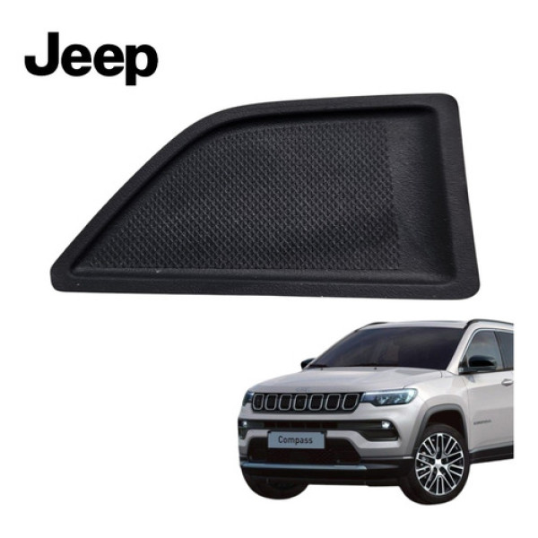 Acabamento Maçaneta Dianteiro Esquerdo Jeep Compass Original Preto Dianteira