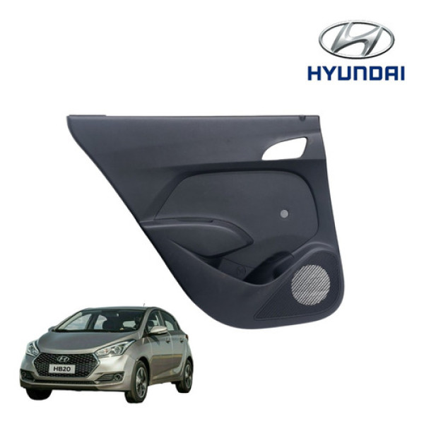 Forro De Porta Manual Traseira Esquerda Hb20 2013 A 2019  Preto