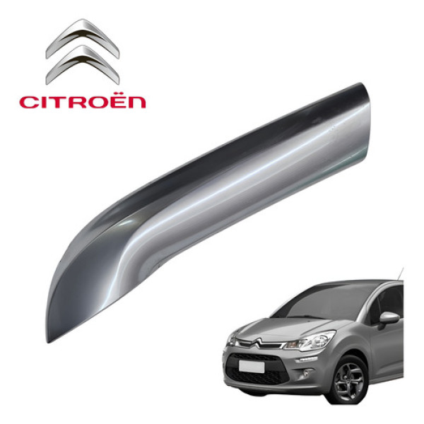 Puxador Interno Dianteiro Esquerdo Citroën C3 Exclusive 2015 Prata Dianteira