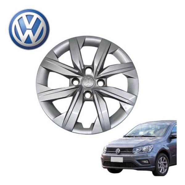 Calota Roda Aro 14 Volkswagen Gol G7 G8 2017 A 2023 Original Prata