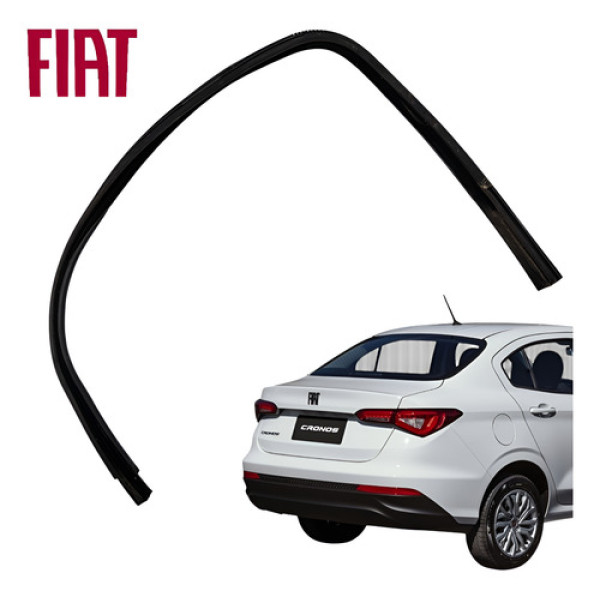 Borracha Vidro Dianteiro Esquerdo Fiat Cronos 2018 A 2022 Preto