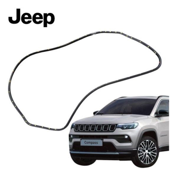 Borracha Vedação Porta Dianteira Direita Compass 2019 A 2023 Preto