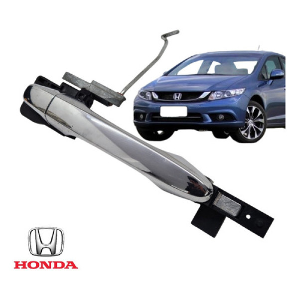 Maçaneta Externa Dianteira Direita Cromo Civic G9 2013 2016 Cromado Dianteira