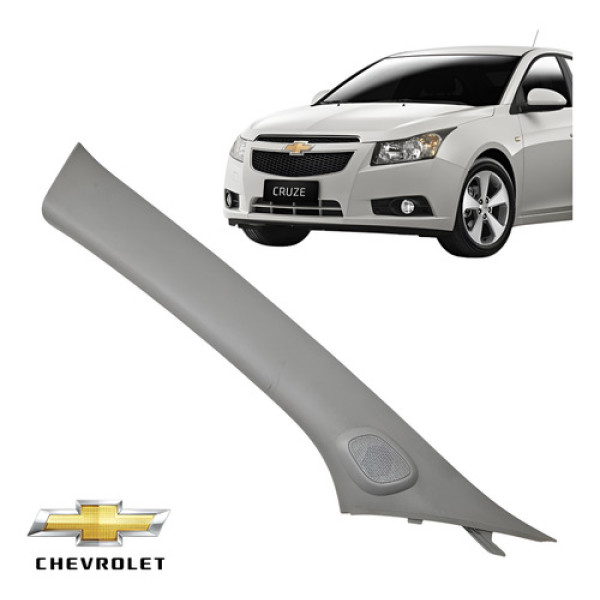 Acabamento Coluna Parabrisa Esquerda Com Tweeter Cruze 2013  - Cinza