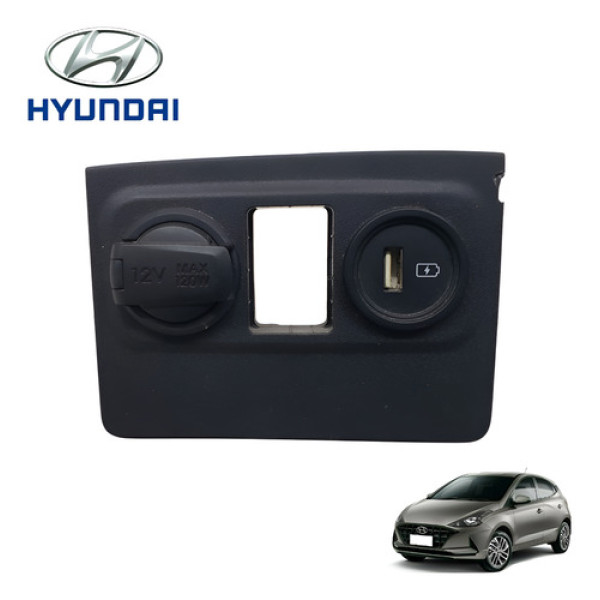 Moldura E Tomada Usb Hyundai Hb20 2020 2021 2022