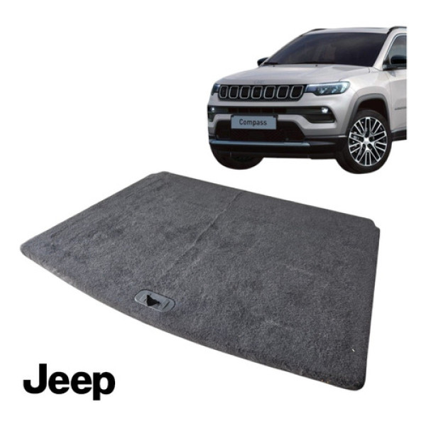 Carpe Tampão Estepe Porta Malas Jeep Compass 2019 A 2023 - Preto