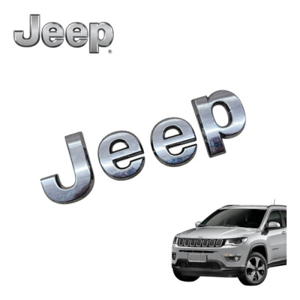 Emblema Dianteiro Jeep Compass Limited 2016 A 2021 Original Cromado