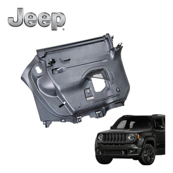 Acabamento Esquerdo Porta Malas Jeep Renegade 1.8 Flex 2020 Preto