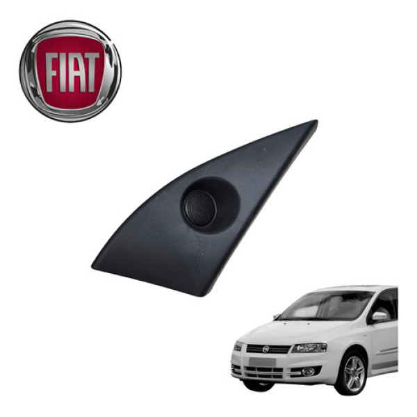 Acabamento Interno Retrovisor Esquerdo Fiat Stilo 2005 Origi Preto