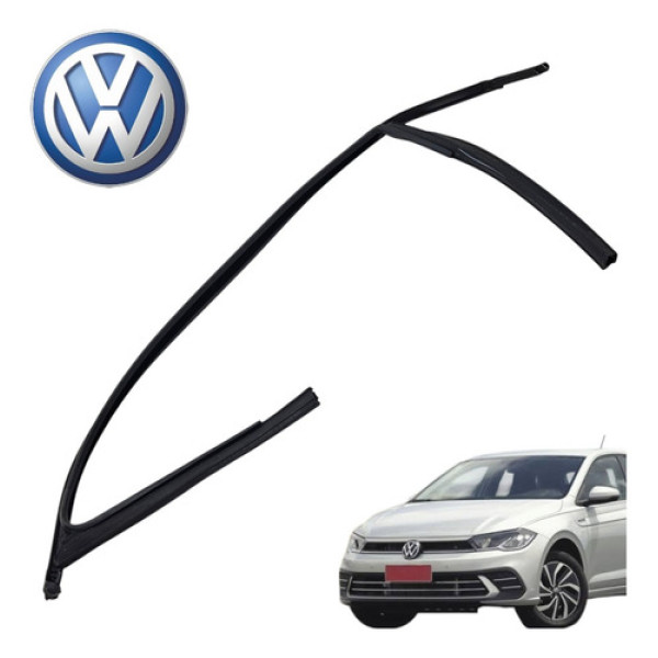 Borracha Canaleta Dianteira Esquerda Vw Polo 1.0 Treck 2025 Preto