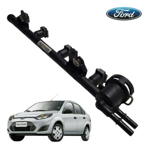 Flauta Bico Injetor Combustível Ford Fiesta 1.0 2008 A 2013