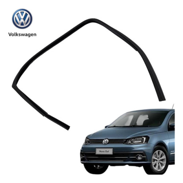 Borracha Canaleta Porta Traseira Esquerda Vw Gol 2017 A 2023 Preto