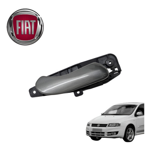 Maçaneta Interna Dianteira Direita Fiat Stilo 1.8 2005 Orig Cinza Dianteira