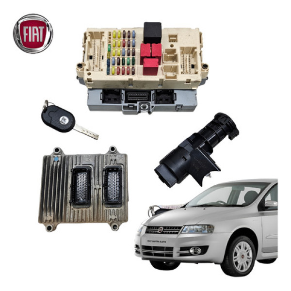 Kit Code Conjunto Injeção Fiat Stilo 1.8 Connect 2005 Orig