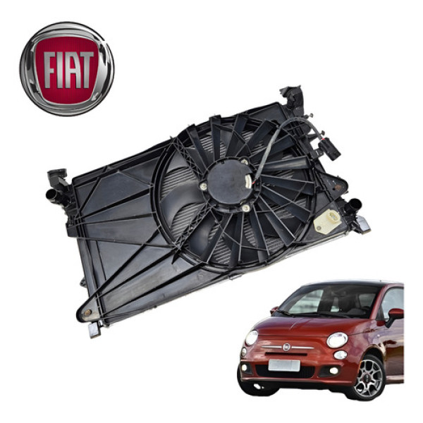 Kit Radiador Ventoinha Fiat 500 1.4 Sport Air 2012 A 2015