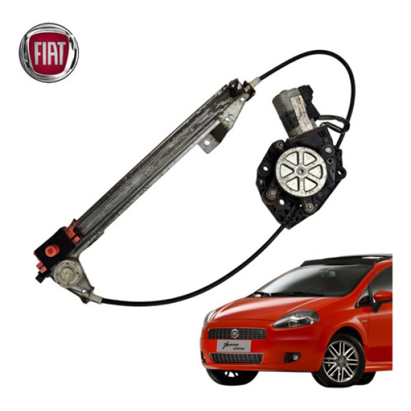 Maquina Vidro Elétrico Traseiro Esquerdo Fiat Punto 2008 