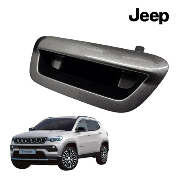 Maçaneta Tampa Traseira Jeep Compass 2016 A 2023 Cinza Orig 