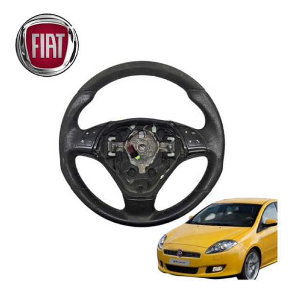 Volante Com Detalhe Fiat Bravo Tjet 2014 Original  Preto
