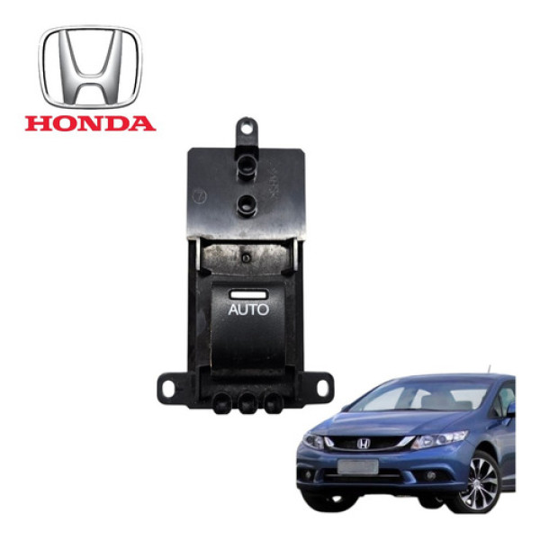 Comando Botão Vidro Traseiro Esquerdo Honda Civic 2013 2016
