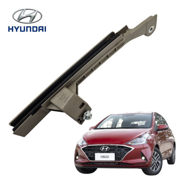 Guia Trilho Vidro Traseiro Direito Hyundai Hb20 2020 A 2022 - Marrom