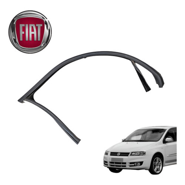Borracha Canaleta Dianteira Esquerda Fiat Stilo Connect 2005 Preto