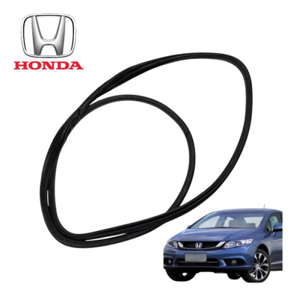 Borracha Porta Traseira Esquerda Honda Civic 2.0 G9 Exr 2015 Preto