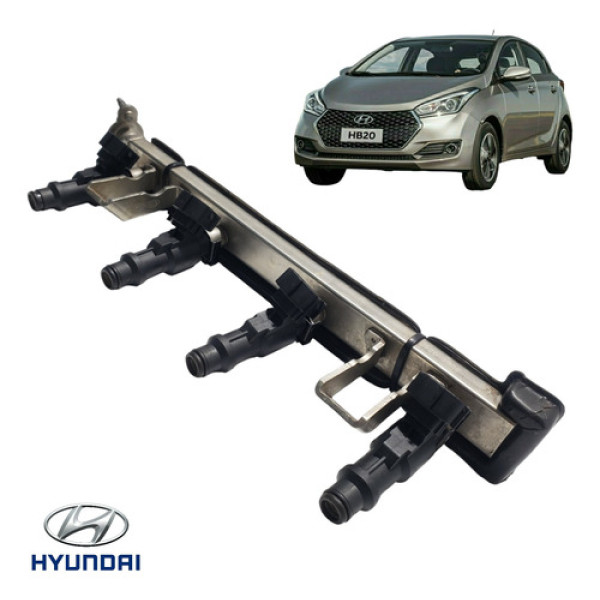 Flauta Com Bicos Injetores Hyundai Hb20s 1.6 2013 A 2018