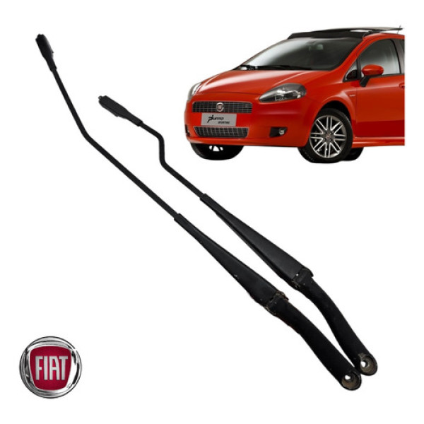 Par Braço Limpador Parabrisa Fiat Punto Original 2008 A 2012 Direito