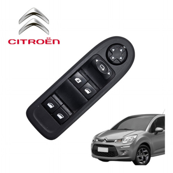 Comando Vidro Elétrico Dianteiro Esquerdo Citroën C3 2015