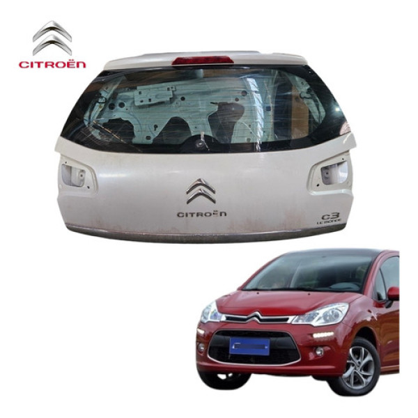 Tampa Traseira Porta Malas Citroen C3 2013 A 2016 Original Branco