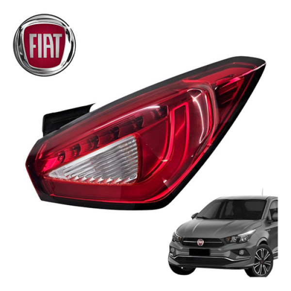 Lanterna Lado Direito Fiat Cronos 1.3 Drive 2019 A 2022 Orig Direito/passageiro Vermelha