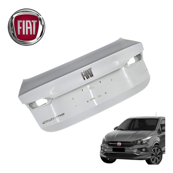 Tampa Traseira Porta Malas Fiat Cronos 1.3 Drive 2019 A 2022 Branco