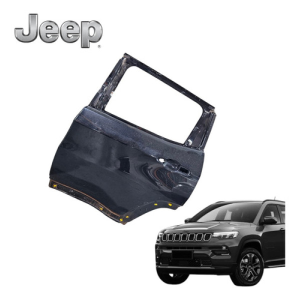 Porta Traseira Esquerda Jeep Compass T270 Longitude 2022 Ori Traseira Esquerda Preto