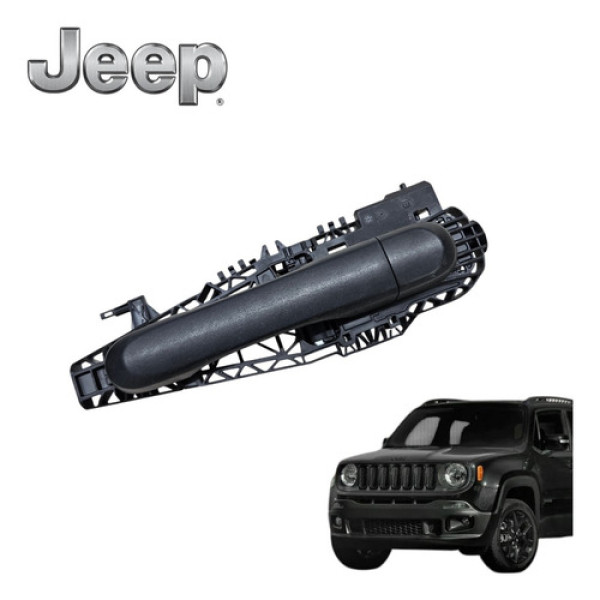 Maçaneta Externa Dianteira Direita Jeep Renegade Flex 2020 Preto Dianteira