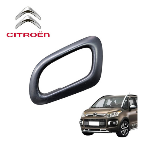 Moldura Maçaneta Dianteira Esquerda Citroën Aircross 2016 Preto Dianteira