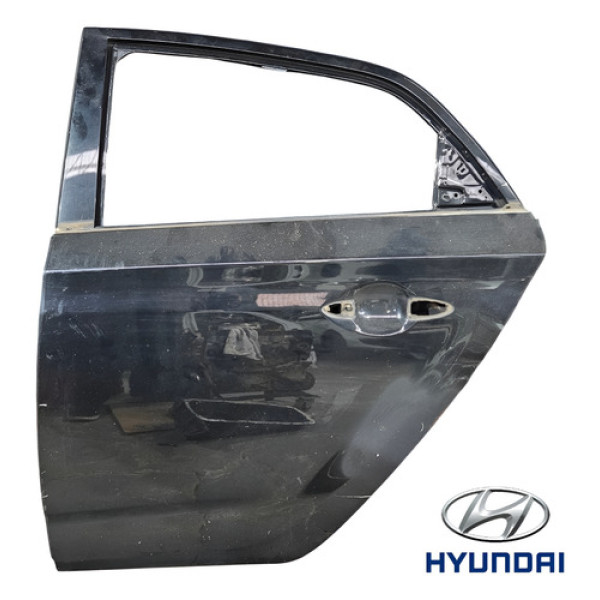 Porta Traseira Esquerda Hyundai Hb20 2013 A 2019 Recuperada Traseira Esquerdo Preto