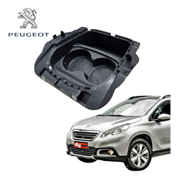 Porta Copos Console Peugeot 208 2008 2015 A 2020 Original Preto