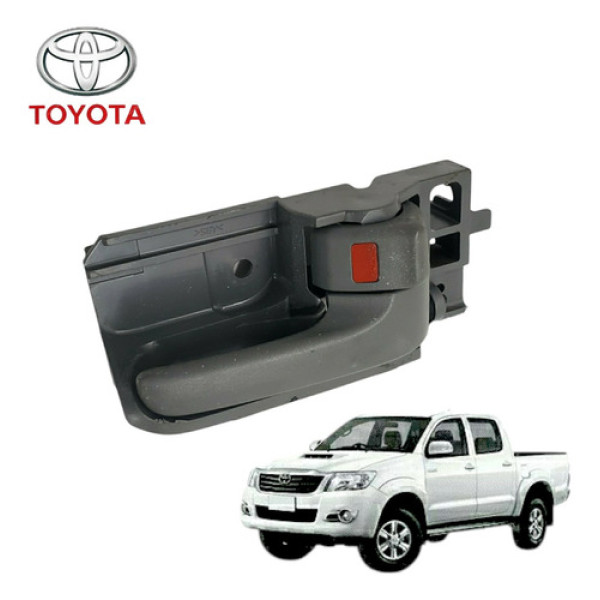 Maçaneta Interna Dianteira Direita Toyota Hilux Sr 2010 Orig Cinza Dianteira