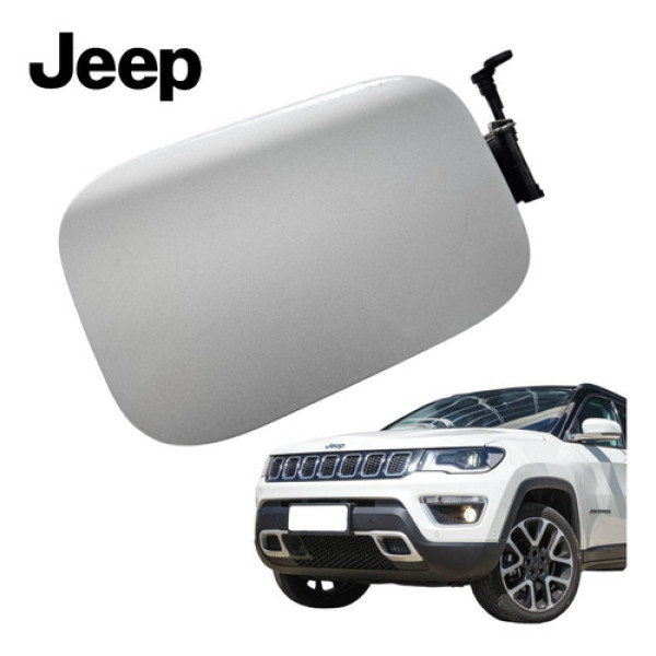 Tampa Portinhola Tanque Combustível Jeep Compass Diesel 2018 Prata 2018