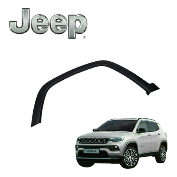 Moldura Paralama Dianteiro Esquerdo Jeep Compass 2022 Orig - Preto