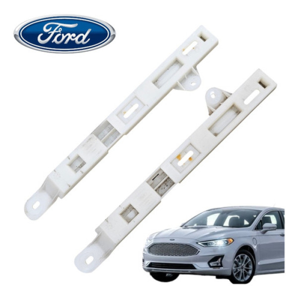 Par Suporte Soleira Lateral Ford Fusion Titanium 2013 A 2016 Branco