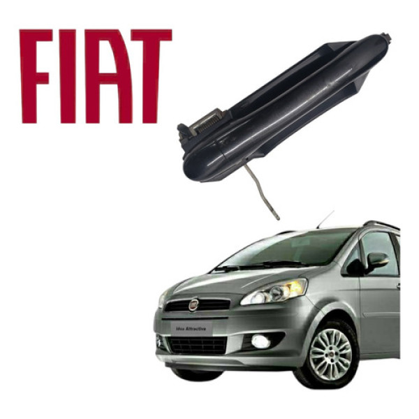 Maçaneta Externa Direita Fiat Idea 1.4 2012 Original Preto Traseira