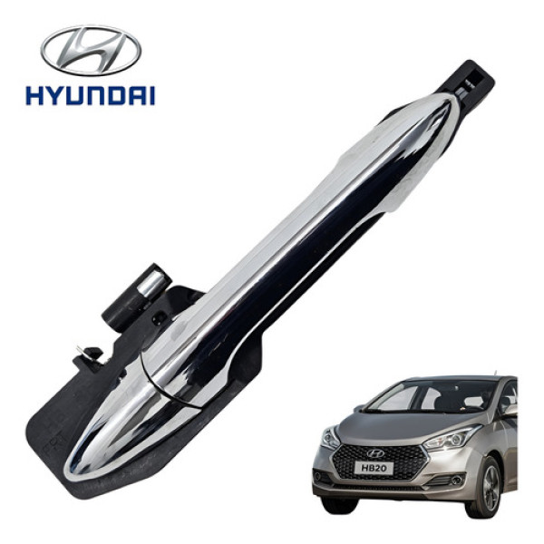 Maçaneta Externa Traseira Direita Hyundai Hb20 2013 A 2019 Branco